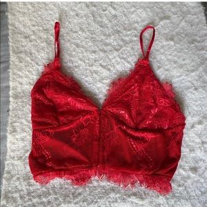 PLT Red Bralette Top
